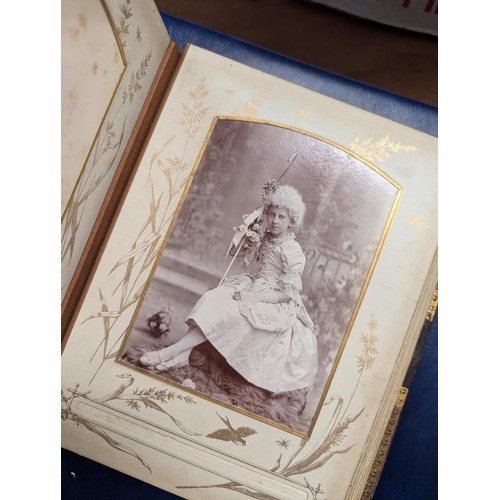 290 - CARTES DES VISITE: group of 5 albums, containing approx 270 CDV and cabinet cards, to include M... 