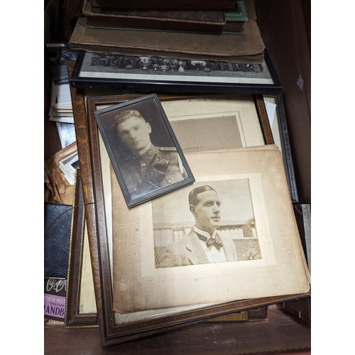 298 - PHOTOGRAPHY: including portraiture (some framed), snapshots, some CDV and postcards, contained ... 