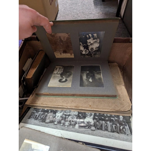 298 - PHOTOGRAPHY: including portraiture (some framed), snapshots, some CDV and postcards, contained ... 