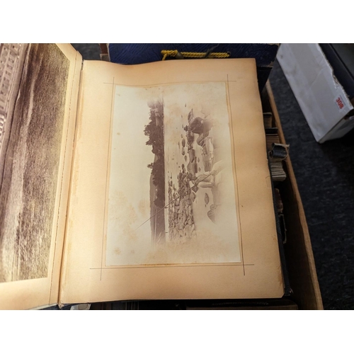 307 - PHOTOGRAPH ALBUMS: approx 18 misc. photograph/snapshot albums in one box, late 19th-20thc, various s... 