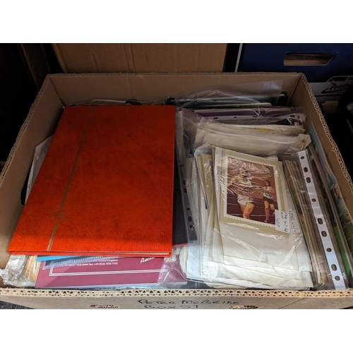 319 - STAMPS/POSTAL HISTORY: a quantity in large box, to include mint stamps packaged. (Box)... 