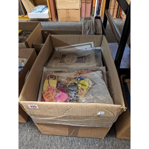 325 - BOOKS & EPHEMERA: misc. quantity in one box.