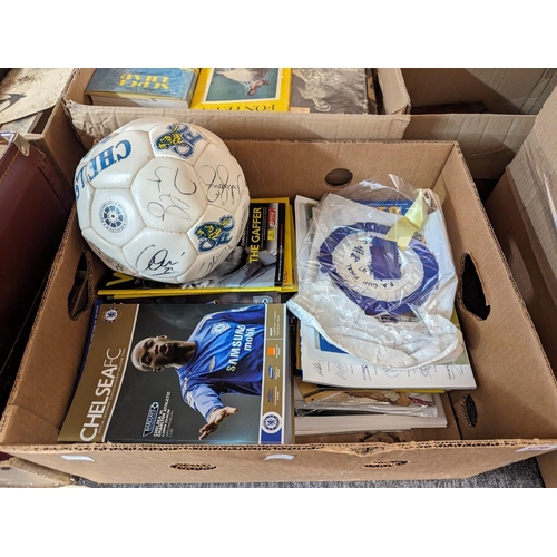 326 - FOOTBALL: CHELSEA FC: a quantity of match day magazines, many signed: together with a team signed Ch... 