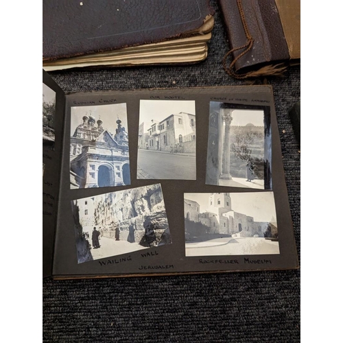 330 - PHOTOGRAPH ALBUM: EGYPT/PALESTINE, 1940s period, olivewood boards, oblong 8vo: with a smaller f... 