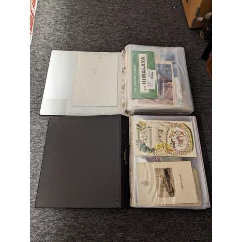 331 - SHIPPING EPHEMERA: a collection housed in 2 modern looseleaf folders, inc. P&O, Orient Line, Cun... 