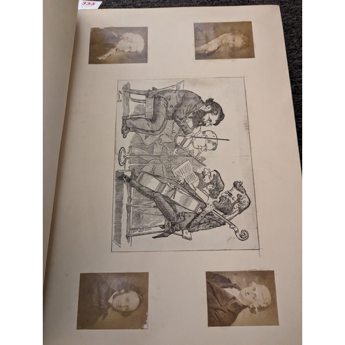 333 - MUSIC: a large album of 19thc engravings, photographs and cuttings relating to music and music ... 