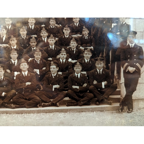 338 - KING GEORGE VI: group photograph showing a young George VI at Dartmouth Naval Training College, appr... 