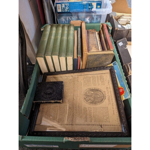 343 - BOOKS & EPHEMERA: a mixed quantity in tray, largely 19th-early 20thc. (Tray)