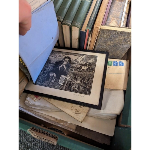 343 - BOOKS & EPHEMERA: a mixed quantity in tray, largely 19th-early 20thc. (Tray)