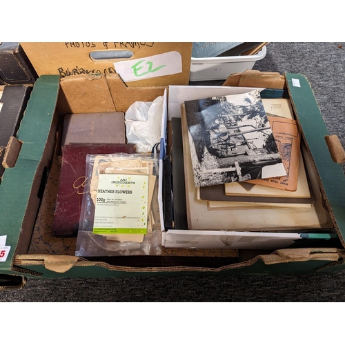 345 - MISC. PHOTOGRAPHY & EPHEMERA: a quantity in one box, to include an unused early c20 lifeboatman'... 