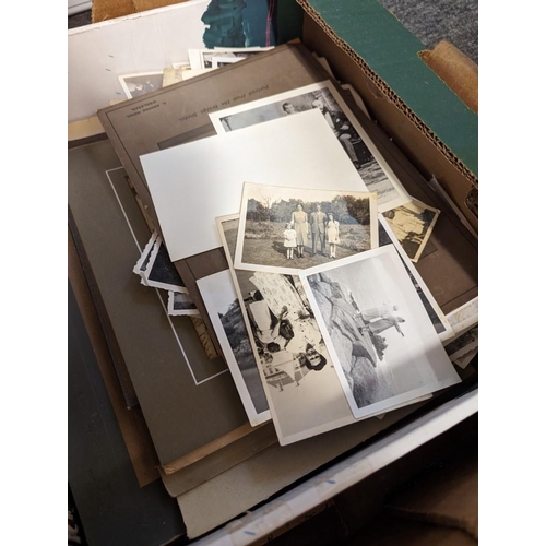 345 - MISC. PHOTOGRAPHY & EPHEMERA: a quantity in one box, to include an unused early c20 lifeboatman'... 