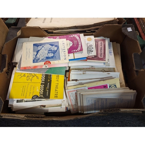 348 - THEATRE PROGRAMMES: a large quantity in one box, largely early-mid c20. (Box)