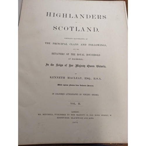 352 - MACLEAY (Kenneth & Vincent Brooks, lithographer): 'Highlanders of Scotland': London, Mr Mitchell... 