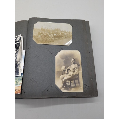 353 - POSTCARD ALBUM: a good album of approx 230 vintage postcards, various RP topographical views no... 