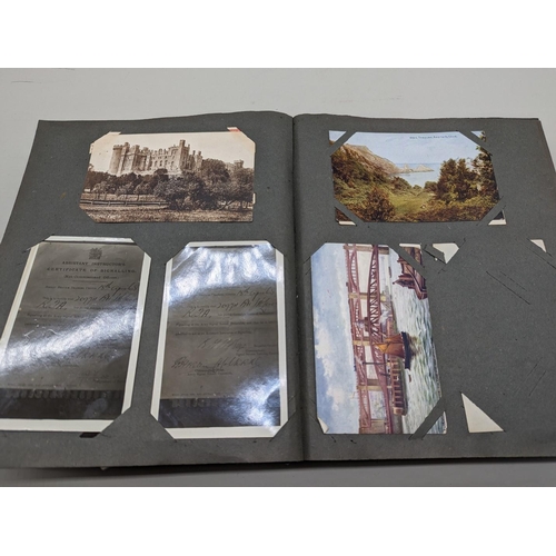 353 - POSTCARD ALBUM: a good album of approx 230 vintage postcards, various RP topographical views no... 