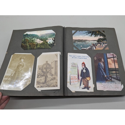 353 - POSTCARD ALBUM: a good album of approx 230 vintage postcards, various RP topographical views no... 