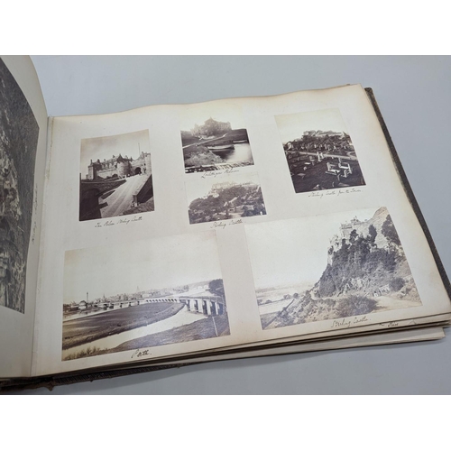 355 - PHOTOGRAPH ALBUM: EDINBURGH/NORTH OF ENGLAND: large format Victorian album, approx 420 albumen-... 