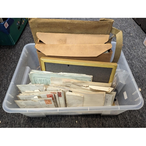 369 - EPHEMERA: a quantity in box, to include correspondence and some military interest. (Sm.Box)... 