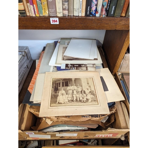 398 - PHOTOGRAPHS & EPHEMERA: a large quantity in one tray, Arkwright family, some cricket intere... 