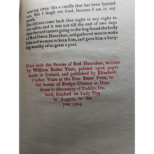 4 - CUALA PRESS: YEATS (William Butler): 'Stories of Red Hanrahan..': Dundrum, Dun Emer Press, 1904: FIR... 