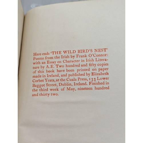 40 - O'CONNOR (Frank): 'The Wild Bird's Nest: Poems from the Irish...': Dublin, Cuala Press, 1932: o... 