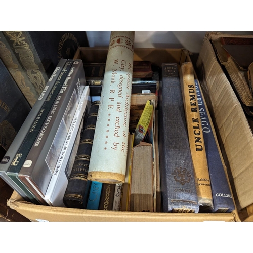 412 - MISCELLANEOUS BOOKS: a quantity in 2 boxes, 19th & 20thc publications, various sizes and bi... 