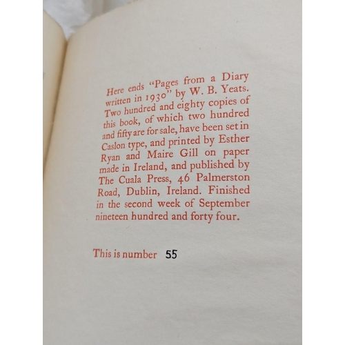 55 - YEATS (William Butler): 'Pages from a Diary written in Nineteen Hundred and Thirty..': Dublin, ... 