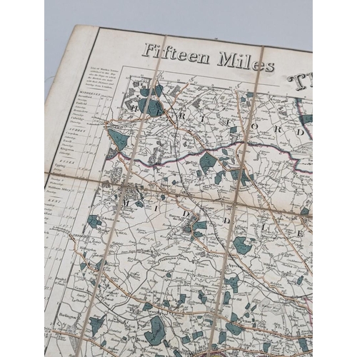 67 - LONDON MAP: 'The Pedestrian's Companion: 15 miles Round London': London, published by E Grattan, 183... 