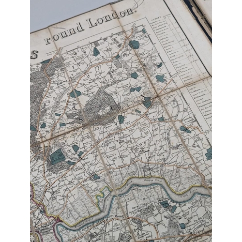 67 - LONDON MAP: 'The Pedestrian's Companion: 15 miles Round London': London, published by E Grattan, 183... 