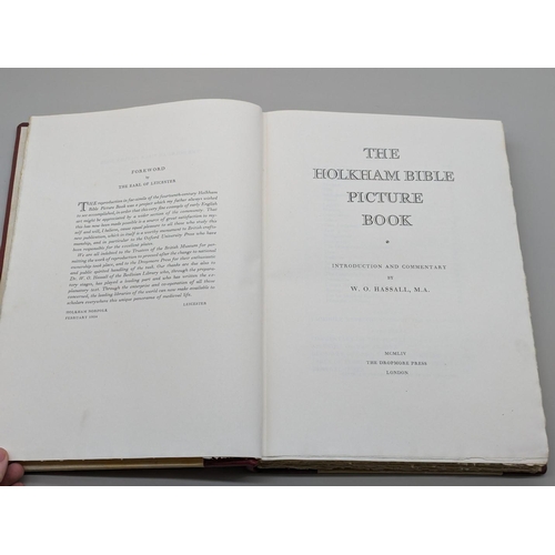 75 - HASSALL (W O): 'The Holkham Bible Picture Book..': London, Dropmore Press, 1954: original red h... 