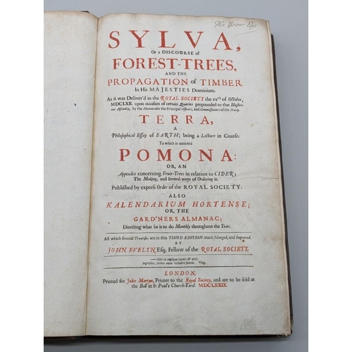 82 - EVELYN (John): 'Sylva, or a Discourse of Forest-Trees, and the Propagation of Timber...Terra, a... 