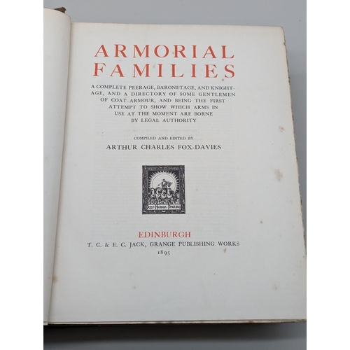 84 - FOX-DAVIES (Arthur Charles): 'Armorial Families...': Edinburgh, T C & E C Jack, 1895: publi... 