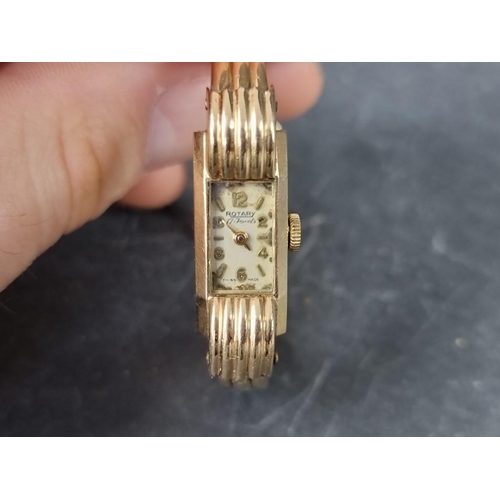 1161 - A circa 1957 Rotary 9ct gold manual wind ladies wristwatch, Cal. 320.