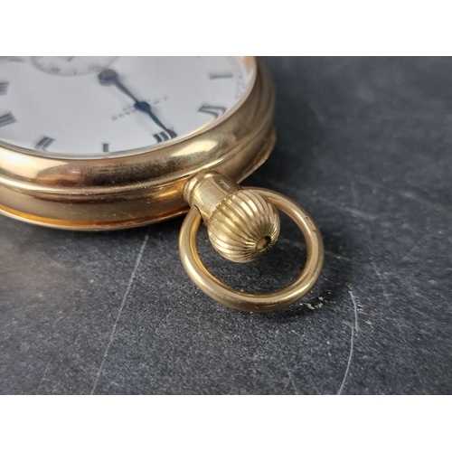 1169 - A 9ct gold stem wind pocket watch, by J W Benson, London 1933, 49mm, in original fitted case.... 