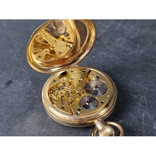 1169 - A 9ct gold stem wind pocket watch, by J W Benson, London 1933, 49mm, in original fitted case.... 