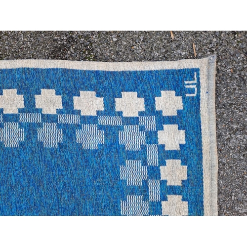 1762 - A Swedish double sided flat weave rug, 235 x 156cm.