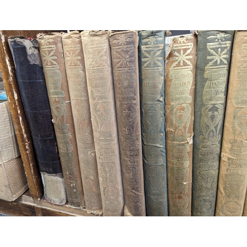 413 - WITHDRAWN FROM SALE ILLLUSTRATED LONDON NEWS: collection of 27 bound half-yearly volumes, numerous w... 