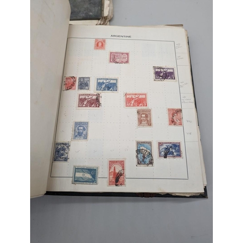 422 - STAMPS: good mainly 19thc world album: plus 2 others similar, heavy damp damage. (3)... 