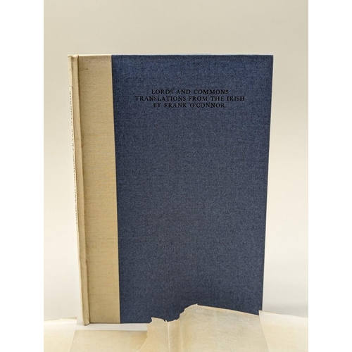 44 - O'CONNOR (Frank): 'Lords and Commons..translations from the Irish': Dublin, Cuala Press, 1938: one o... 