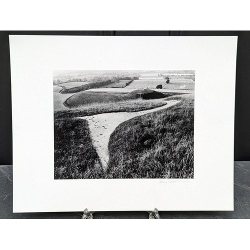 444 - FAY GODWIN (PHOTOGRAPHER 1931-2005): 'White Horse Detail with Dragon Hill': gelatin silver print, 17... 