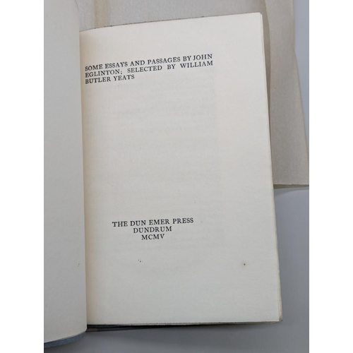 6 - CUALA PRESS: YEATS (William Butler): 'Some Essays and Passages by John Eglinton; selected by William... 