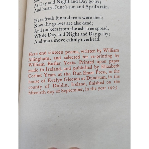 7 - ALLINGHAM (William): 'Sixteen Poems...selected by William Butler Yeats'. Dundrum, Dun Emer Press, 19... 