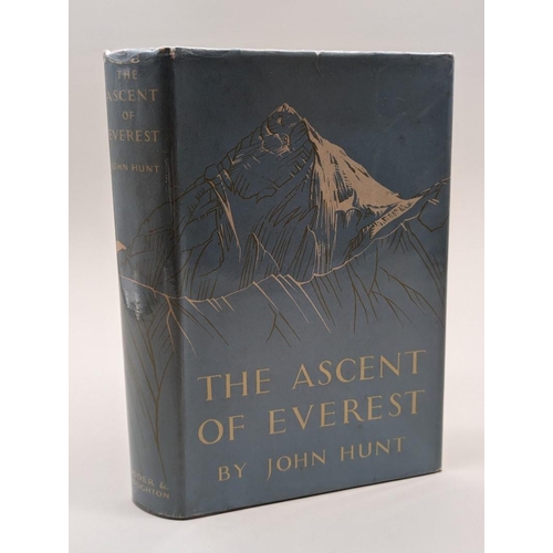 94 - HUNT (John): 'The Ascent of Everest..': London, Hodder & Stoughton, 1953: FIRST EDITION: signed ... 