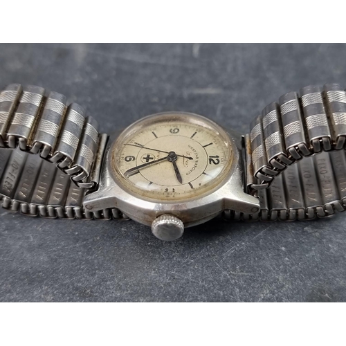 1156 - A WWII West End Watch Co. Prima 'Sowar' stainless steel manual wind wristwatch, 28mm, Ref. 6847-417,... 