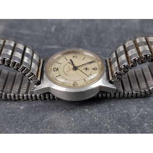 1156 - A WWII West End Watch Co. Prima 'Sowar' stainless steel manual wind wristwatch, 28mm, Ref. 6847-417,... 