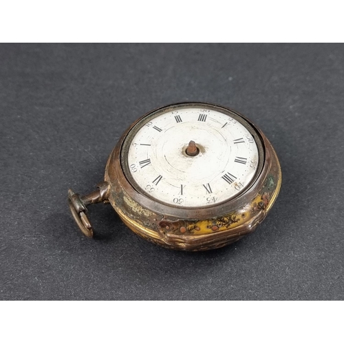 1165 - A George III pair cased open faced key wind pocket watch, 42mm, by J Johnson of Liverpool No. 768, h... 