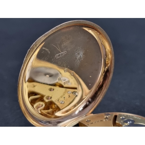 1169 - A 9ct gold stem wind pocket watch, by J W Benson, London 1933, 49mm, in original fitted case.... 