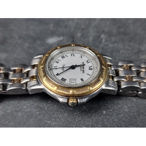 1181 - A Raymond Weil 'Tango' gold plated and stainless steel quartz ladies wristwatch, 28mm, Ref. 5360, on... 