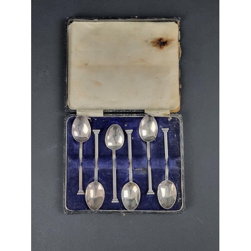 690 - A cased set of six silver teaspoons, by William Adams Ltd, Birmingham 1931.