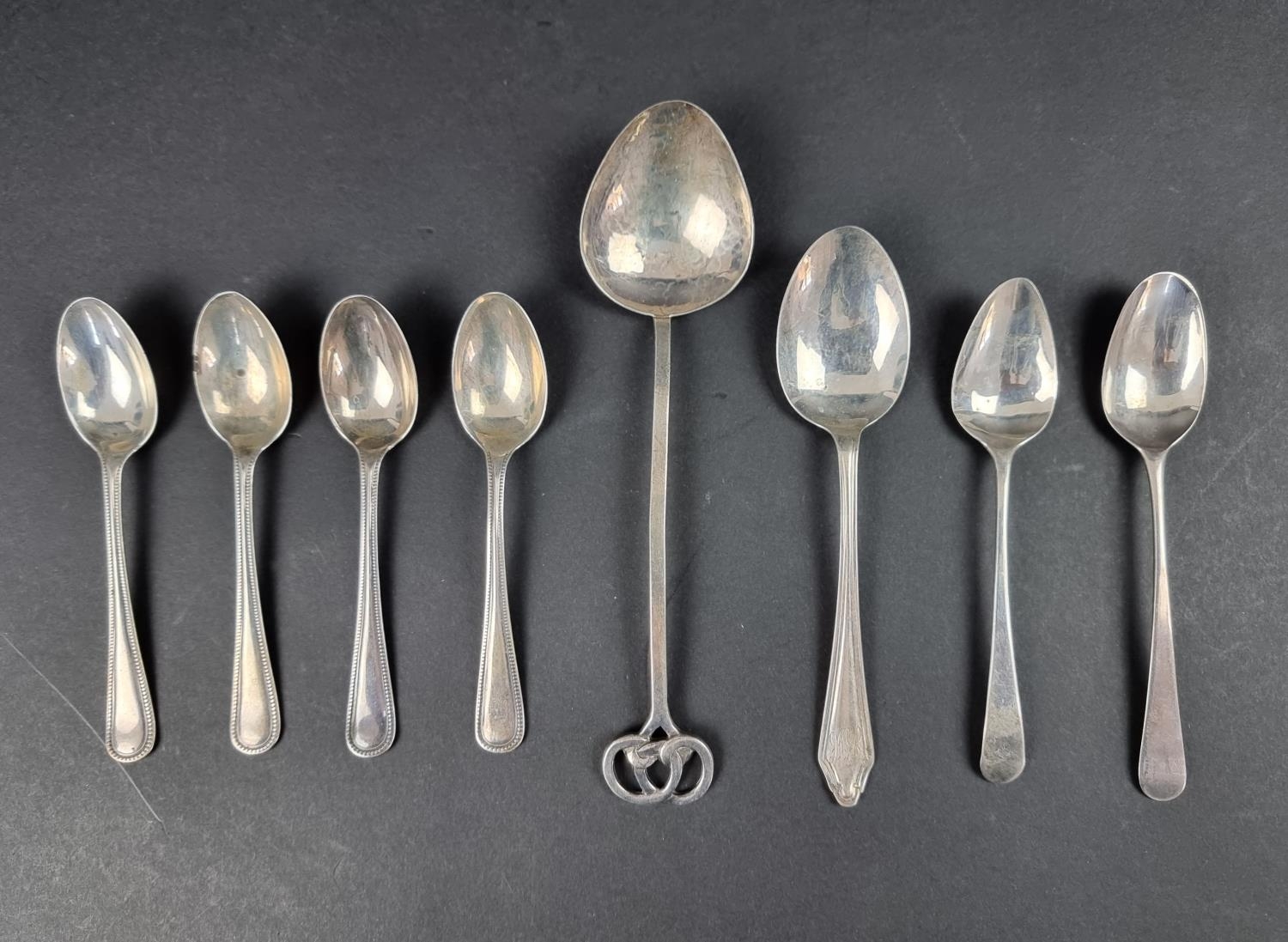 Eight Various Silver Spoons 117g